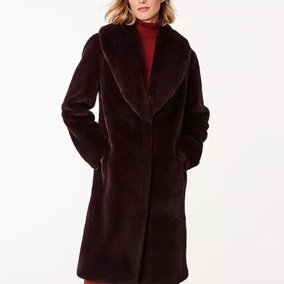 Bernardo Women's Shawl Collar Faux Fur Coat - Picture 1 of 10